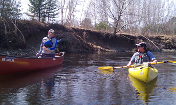 Scott and Jim enjoying some slow water.